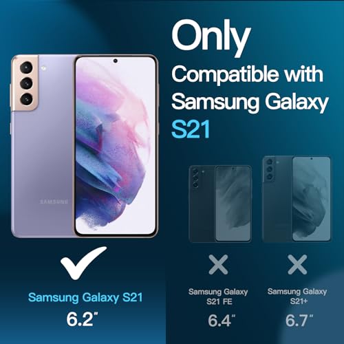 Image of JETech Tempered Glass Screen Protector Guard for Samsung Galaxy S21 5G with Easy Installation Tool, Fingerprint ID Compatible, HD Clear, 3-Pack