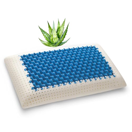 LoRita Luxury Almohada de espuma viscoelástica para cama de matrimonio, 100 % fabricada en Italia, suave y transpirable, almohada suave para dormir, hipoalergénica y antiácaros, 12 cm de altura