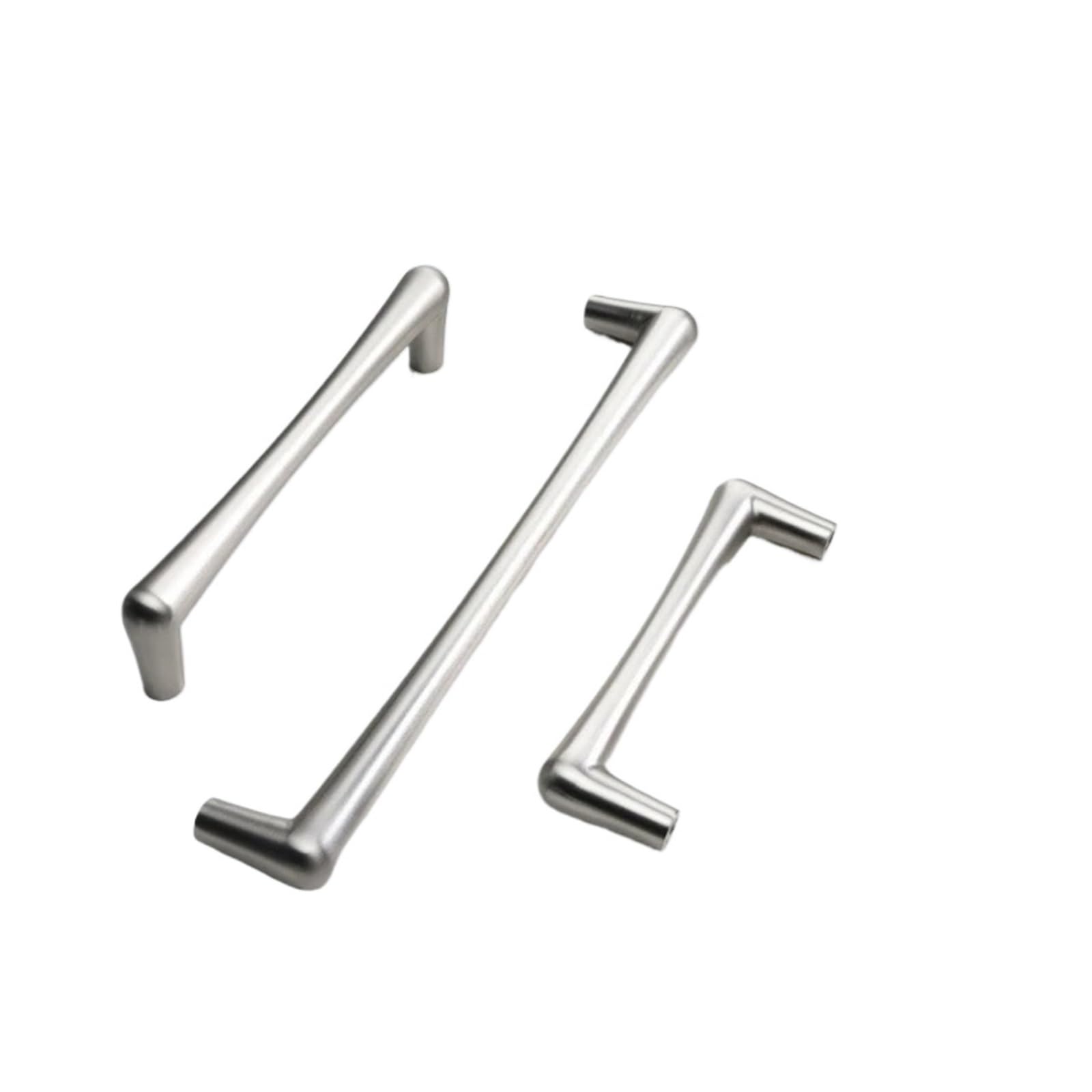 ZRHWSPD Brushed Nickel Cabinet Pulls Nickel Brushed Kitchen Cabinet Pulls Silver Wardrobe Drawer Handles Zinc Alloy Single Hole Knobs(RZ007-160mm)