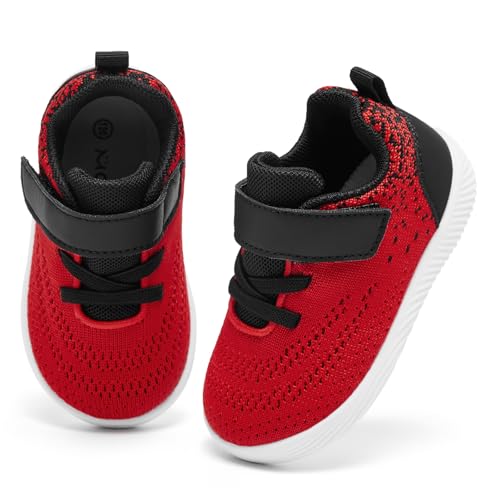 Image of MORENDL Toddler Sneakers Baby Boys & Girls Barefoot Shoes Lightweight Breathable Walking Running Tennis Athletic Sport Shoes