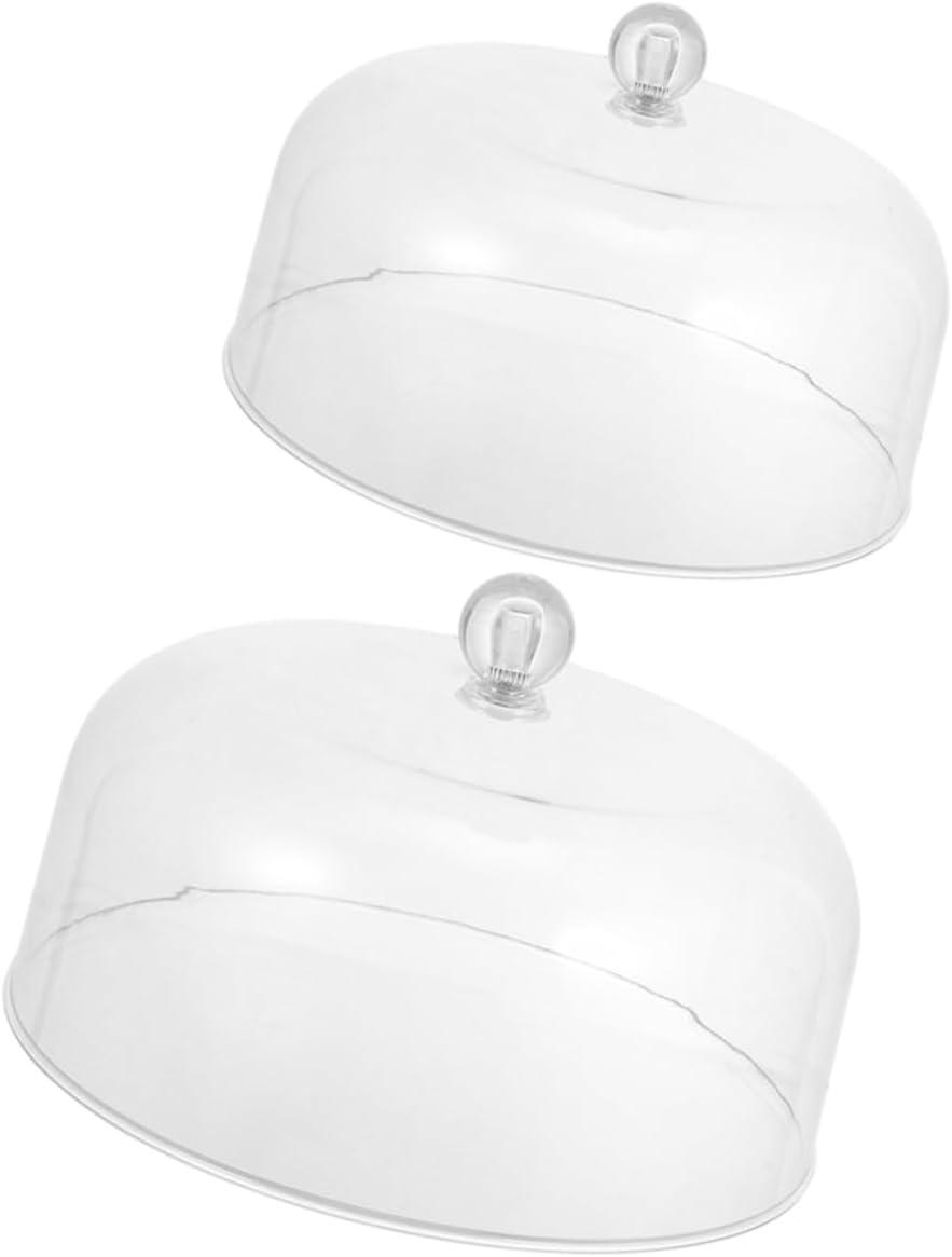 SHOWERORO 2pcs Cake Dust Cover Round Serving Platter Cheese
