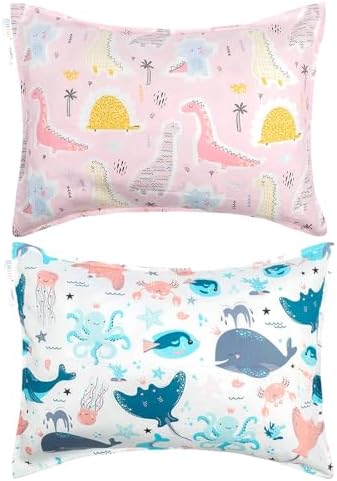ALVABABY Toddler Pillowcase Cotton Fit 13"x 18" or 12"x16" Kid Pillow