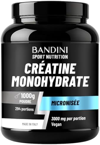 Bandini® Créatine Monohydrate Poudre 1 kg 100% Pure pour l‘Entraî...