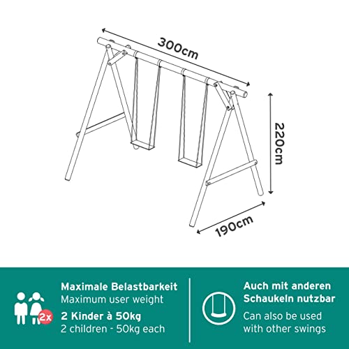 Schaukelgestell Gartenpirat Classic Outdoor, 2 Kinderschaukeln