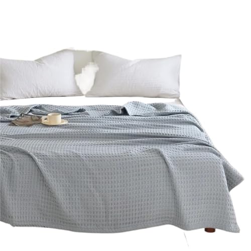 Manta de gofre de algodón puro colcha de verano transpirable para cama y sofá 2