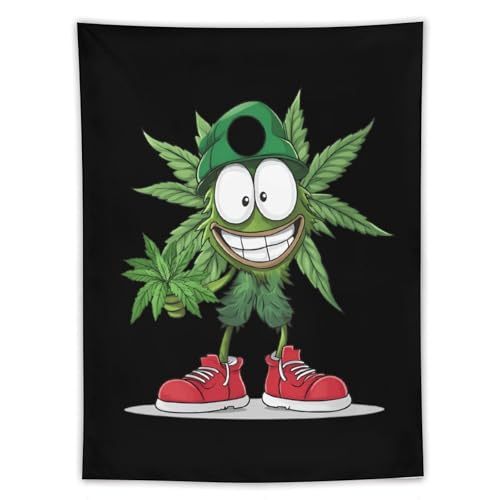 Tapiz de marihuana de dibujos animados: dale un toque estético y divertido a tu dormitorio