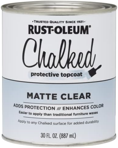 Rust-Oleum 287722 Ultra Interior Chalked Acrylic Paint 30 oz, 30 Fl Oz (Pack of 1), Clear Matte