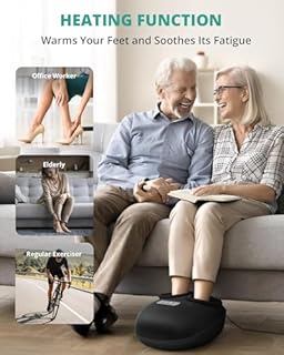 Medcursor Foot Massager Machine with Heat, Deep Kneading Air Compression Feet Massager, Shiatsu Foot Massage for Home or Office Use,Gifts for Women and Men (Dark Grey)