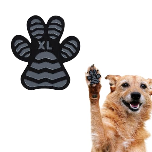 Dog Paw Protector Toe Grips for Senior Dogs Anti Slip Dog Paw Pads for Hot Pavement Whole Paws Pads for Dogs Traction Dog Boots & paw Protectors Stickers for Dogs feet (Black, XL) 24pcs