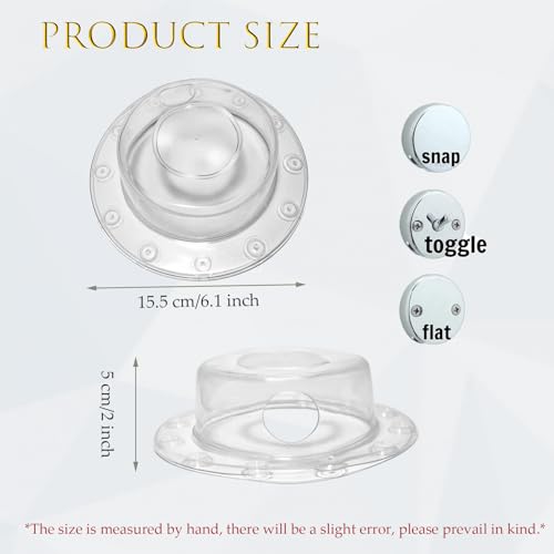MOODKEY Bathtub Overflow Drain Cover, Clear Overflow Drain Cover Suction Cup with Bath Necessities for Women Bathtub Accessories for Deeper Bath Great Gifts for Mom - Image 3