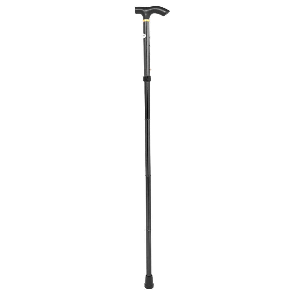 Bastón plegable / bastón / bastón de escalada / anciano multifunción(Negro)