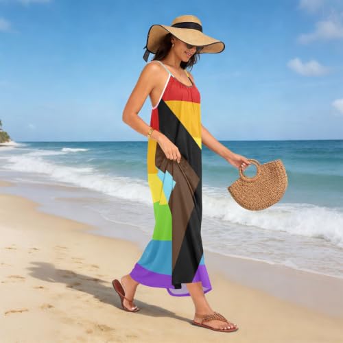 Vestido largo sin mangas Progress Pride que soluciona tu look del orgullo 2