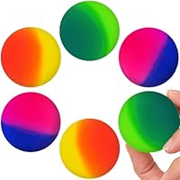 Irrmshr 45 mm Jumbo Bouncy Balls for Kids,Rubber High Bouncing Ball in Bright Colors for Boys Girls Multi-Item Party Favor
