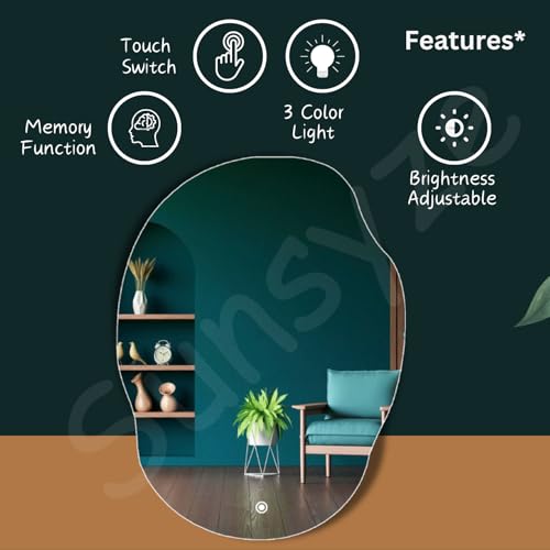 Sunsyze 18x24 inch Wall Mount Bathroom Mirror with Light - Image 6