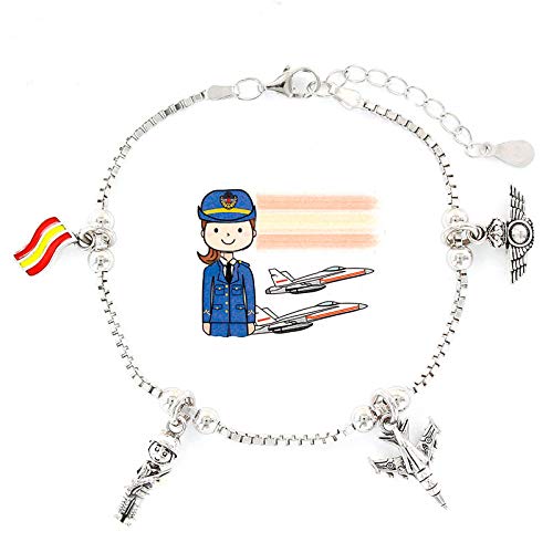 Eres lo mas mujer Pulseras Profesiones Plata (Militar Ejército Aire)