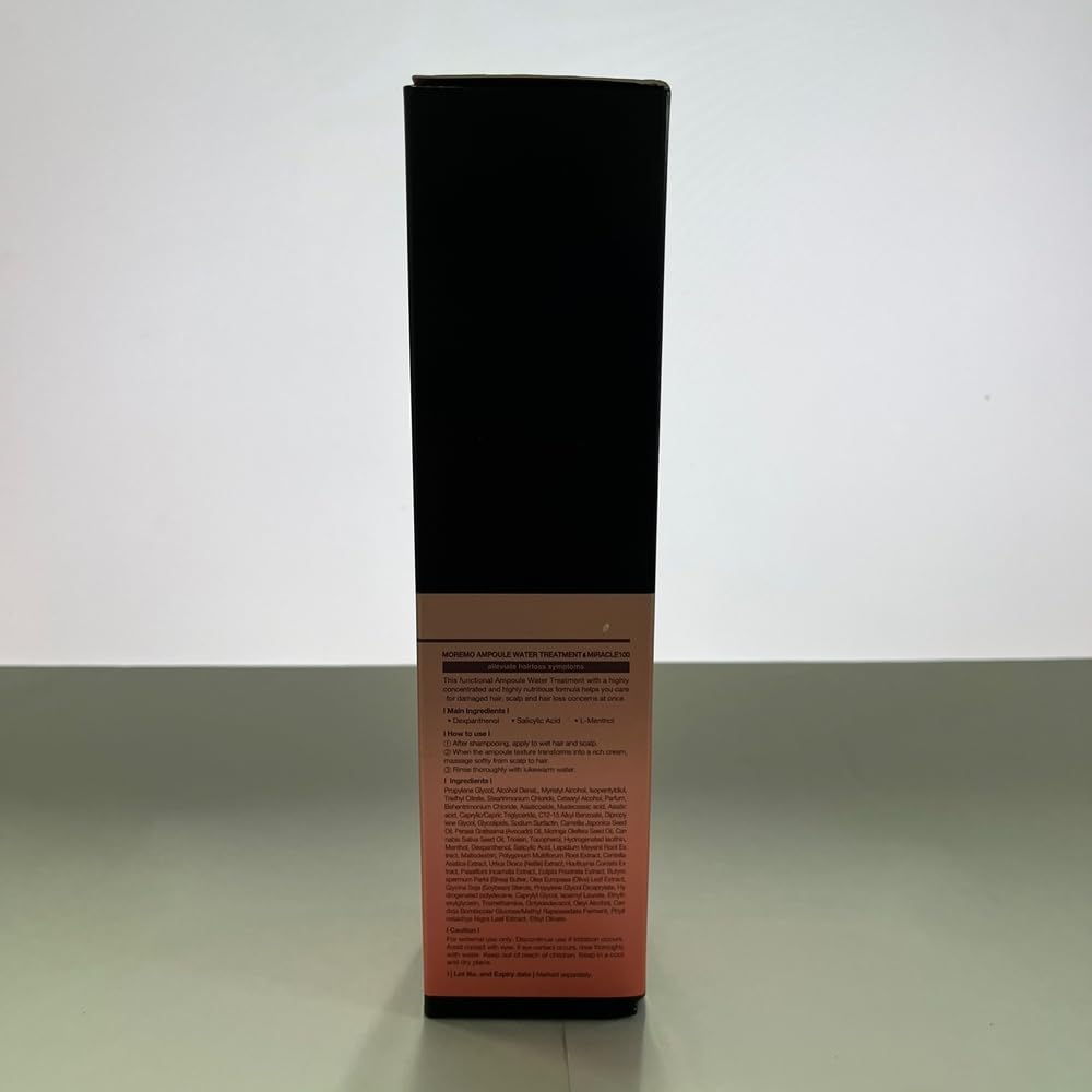 MOREMO: Ampoule Water Treatment Miracle 100, 200ml: from damaged to hair loss, High-nutritive ampoule, 100 seconds deep care