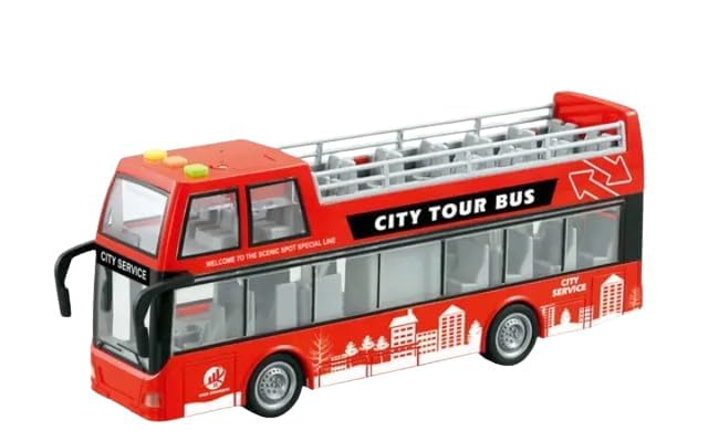 YSAMAX Double Decker Bus Toy With Light And Sound, Promoting Motor Skills And Imaginative Play, Endless Fun, Foster Creativity In Children, Gift Choice For Kids