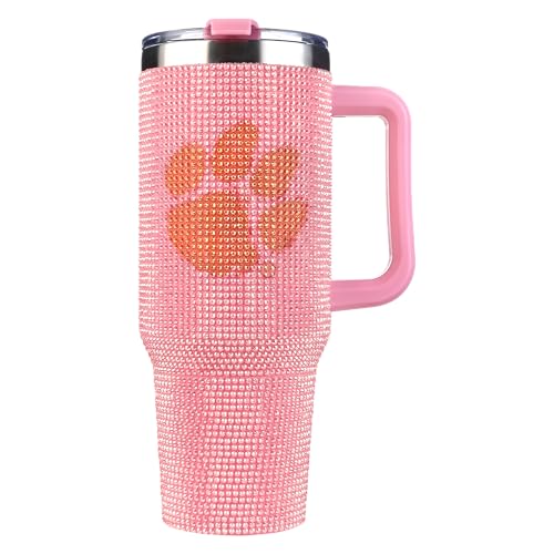 Image of The Memory Company Officially Licensed NCAA - Clemson University 40oz Pink Bling Game Day Tumbler