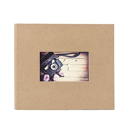 Panodia Album Photo Traditionnel Studio Kraft 60 Pages 120 Photos 10x15, 60 Pages, Dimensions totales : 232x275x26 mm - fabriqué en France