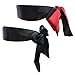 BIYM 2 Pièces 2 Couleurs Sexy Unisexe Bandeau Couvre de Ruban Costume de Sommeil Lunettes de Soleil Yeux Satin Cravate Réversible 1,5 Mètres pour Créer Environnement Doux