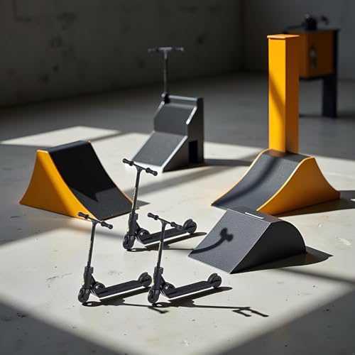 HDouii Finger-Scooter mit 2 Rädern, Faltbarer Finger-Scooter mit Bremse, Fingerboard-Zubehör, rutschfeste, lustige Finger-Skateboards, 3 Stück