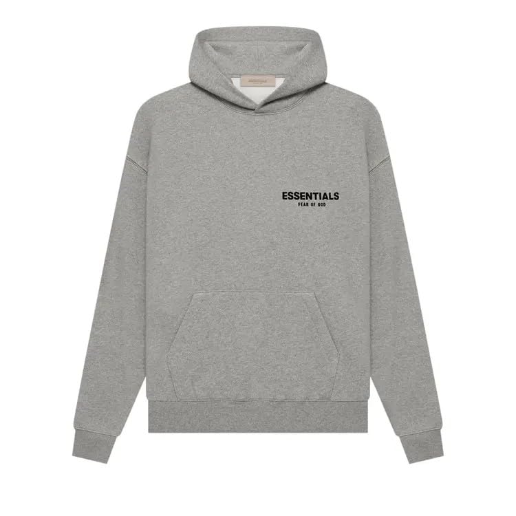 Essentials Pullover Hoodie, Cotton Blend, Adult Unisex, Oversized Men Size, One Size Down Small Dark Oatmeal