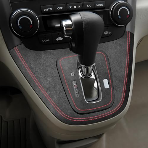 BETTERHUMZ for Honda CR-V RD5/RD7 Gear Shift Panel Sticker Suede Black