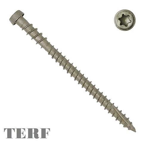 TERF® Decking Screws 5.0mm X 50mm Star Torx Reduce Pan Head Grey Finish Anti Corrosion Screws 5.0mm X 50mm For Timber Decking Fence Floorboard Hard and Softwood - Pack of 20 2 TERF® Decking Screws 5.0mm X 50mm Star Torx Reduce Pan Head Grey Finish Anti Corrosion Screws 5.0mm X 50mm For Timber Decking Fence Floorboard Hard and Softwood - Pack of 20 - Image 2