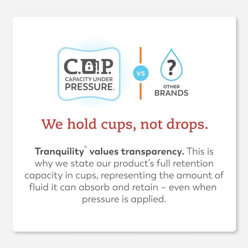 Tranquility TopLiner Disposable Booster Pads, Regular (14" x 4"), Flow-Through Design with Adhesive Strip for Max Absorption, Adult Unisex, 25ct Bag