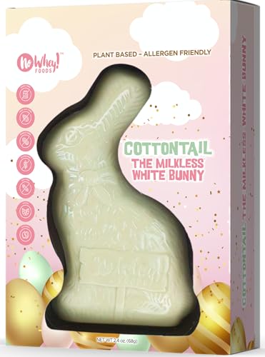 Cottontail – Solid Polar Dream White Chocolate Bunny – Easter – Vegan, Allergy-Friendly, Kosher – Free of Dairy, Peanuts, Tree Nuts, Eggs, Soy, Gluten & Sesame – No Artificial Colors or Flavors – Top 9 Allergen Free – No Whey! Foods