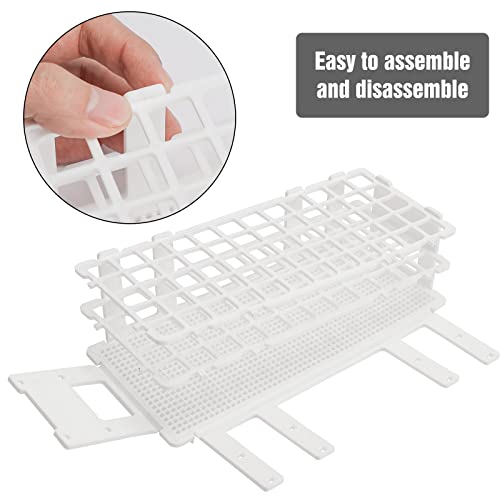 Depepe 60Pcs Plastic Test Tubes With Rack And Caps, 16 X 100Mm Clear Test Tubes With Holder For Scientific Experiments, Beads Liquid Spice Seed Storage, Party Decorations #TOP3