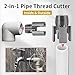 Integrated Internal & External Pipe Threading Tool,2025 New Pipe Thread Cutting Tool, Thread Trimming and Angle Bolt Repair Tool,Garden Hose Thread Die (2PCS)