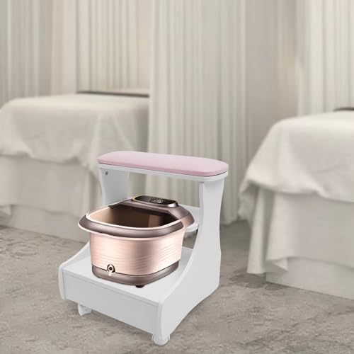 Taburete de Spa para Pies con Ruedas y Cajón miniatura 3