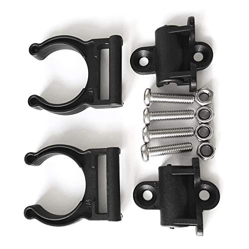 Suporte de pá, Andoer 2 peças de suporte de remo de canoa preta para caiaque clipes de plástico de m