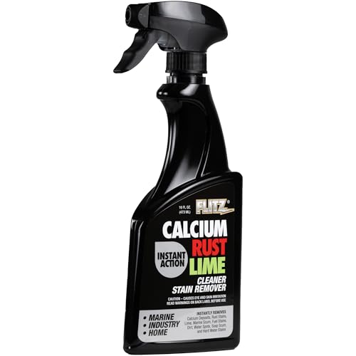 Flitz Calcium, Rust, & Lime Remover - 16oz Bottle of USA-Made Limescale Remover for Toilets, Showers, and More - Powerful Spray that Instantly Eliminates Tarnish, Grease, and Other Grime (1 Pack)
