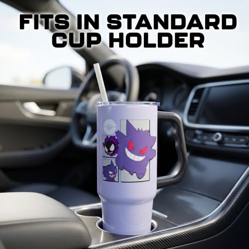Silver Buffalo Pokemon Gastly Evolutions Grid Stainless Steel Tumbler, 30oz - image 3