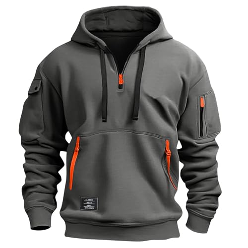 Hoodies Men Big and Tall Clothes with Pockets Long Sleeve Outdoor Tactical Casual Winter Fall Work Workout Sweatshirt2