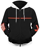 RONGJUN Unisex Academia Hoodie Bakugou Katsuki Cosplay Coat Costume 3D Hoodies Pullover Sweatshirt Jacket (Large, Hoodie B)