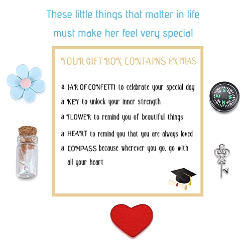 SAM & LORI 2024 Unique Graduation Gifts for Her-Graduation Cap Box-Adjustable Bracelet for 5th 8th Middle School High School College Grads2