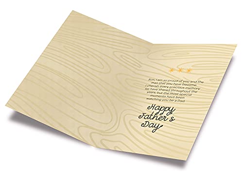 Father's Day Card For Son, Prime Greetings, Made In America, Eco-Friendly, Thick Card Stock With Premium Envelope 5In X 7.75In, Packaged In Protective Mailer #TOP1