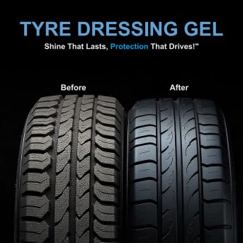 Image of Maple Car Care Premium Tyre Dressing Gel 1L | Long-Lasting Deep Black Tyre Polish & Shine | UV Protection Non-Greasy Formula Prevents Fading, Cracking & Dryness | Restores Tyres to Fresh New Look