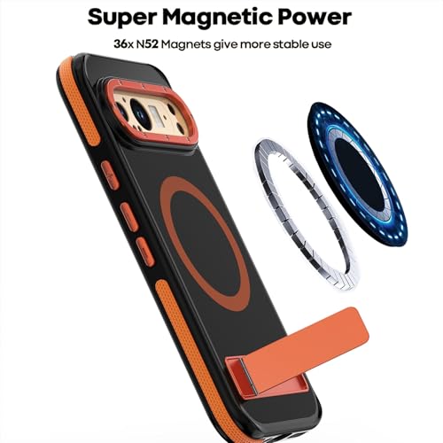 Coque Pixel 9 Pro XL 5G robuste bleue avec support magnétique - 2