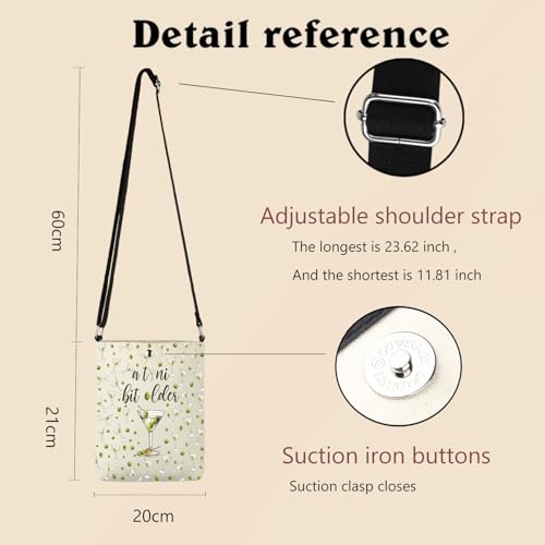 XYANFA Be Older Dirty Martini Crossbody Bag Bartender Gift Dirty Martini Lover Party Purse Shoulder Bag2