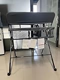Luvkixen Portable Changing Table for Baby, Foldable Baby Changing Table with Storage & 3-Level Adjustable Height, Diaper Changing Station for Nursery, Small Infant Changing Table with Wheels