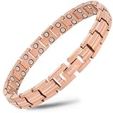 MagnetRX® Women's Ultra Strength Magnetic Bracelet – Effective Titanium Magnetic Bracelets for Women – Adjustable Length with Sizing Tool for Perfect Fit (Rose Gold)