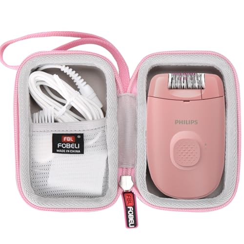 FBLFOBELI Hard Case Compatible with Philips Epilator Series 2000 BRE227/00 & Satinelle Essential BRE235/04 & Philips HP6401/Braun Epilator Silk-epil 3 3-270 Compact Hair Removal (Case Only)