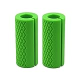 IADUMO Barbell Grips,weight Grips for Women,Thick Rubber Grips Weightlifting,Dumbbell Grips for Hands,Dumbbell Protector,Thick Grip Training Adapter for Bar Weight Lifting, Barbells, Dumbbells.(Green)