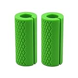 IADUMO Barbell Grips,weight Grips for Women,Thick Rubber Grips Weightlifting,Dumbbell Grips for Hands,Dumbbell Protector,Thick Grip Training Adapter for Bar Weight Lifting, Barbells, Dumbbells.(Green)