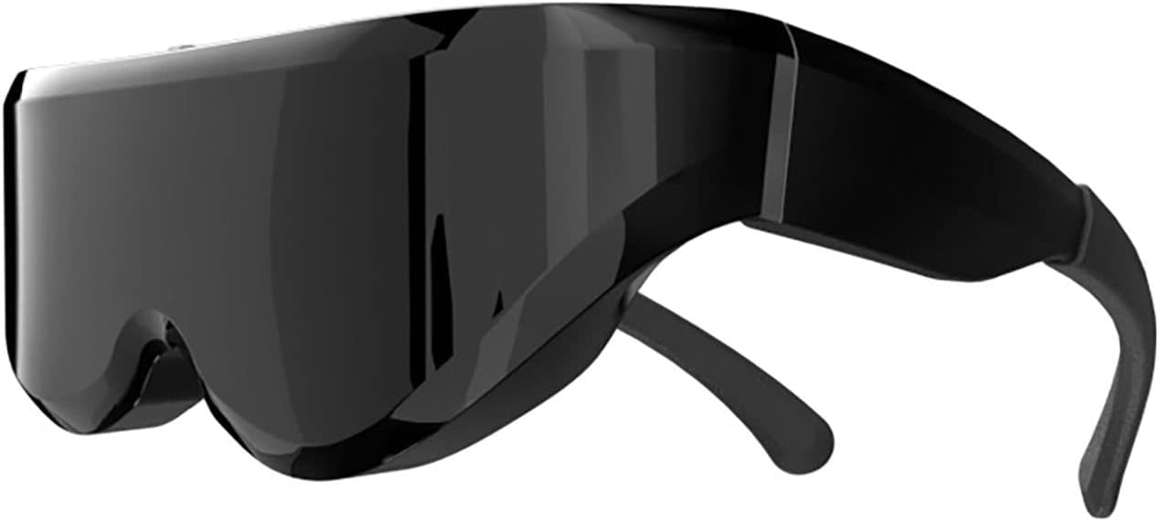 VR Headset, Super Smart Retina Glasses, 3D VR Virtual Reality Headsets, Smart Glass Panoramic VR Glasses, Head-mounted IMAX Giant Screen Experience, Mobile Metaverse 3D Glasses (Color : Svart)