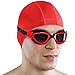 AqtivAqua Swim Goggles Swimming Goggles for Adult Men Women Kids 6-14 Youth Girls Boys Childrens DX-S (Red&Black frame, Red case, Shade lens)